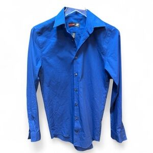 jf dress shirts J.Ferrar Mens Blue Medallion Slimfit Stretch Long Sleeve Shirt Shirt 14-14.5 32-33 : Clothing, Shoes & Jewelry this button J. Ferrar 360 Stretch Slim